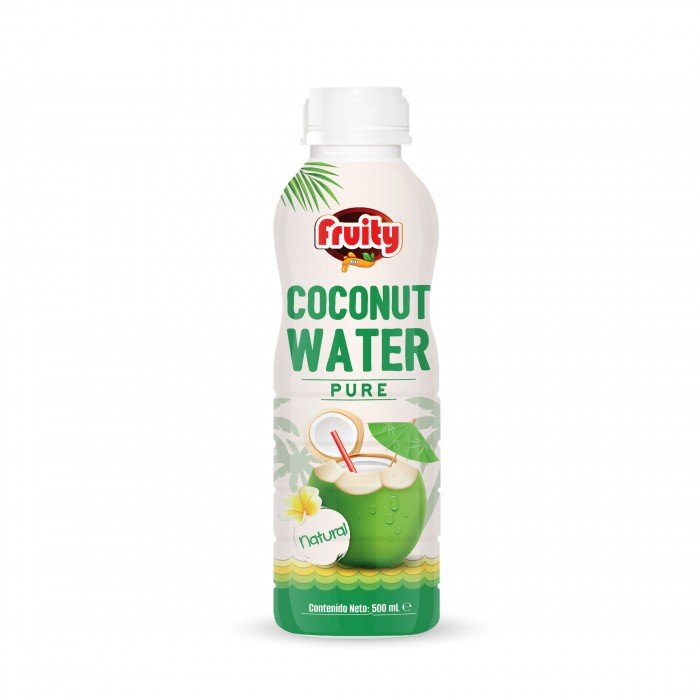 Fruity Agua de coco 500 ml · Botella