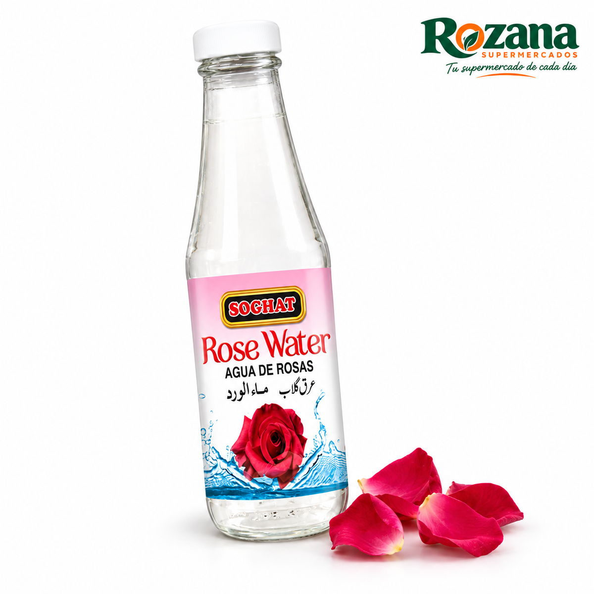 Soghat Agua de rosas 300 ml — presentación Rozana