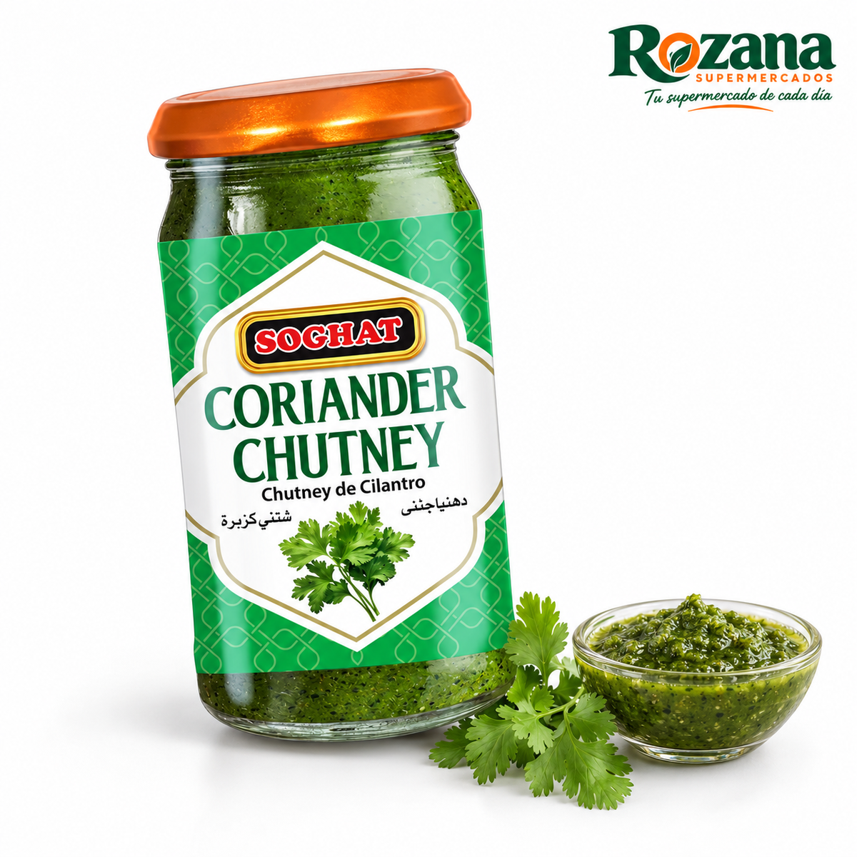 Soghat Chutney de cilantro 340 g — presentación Rozana