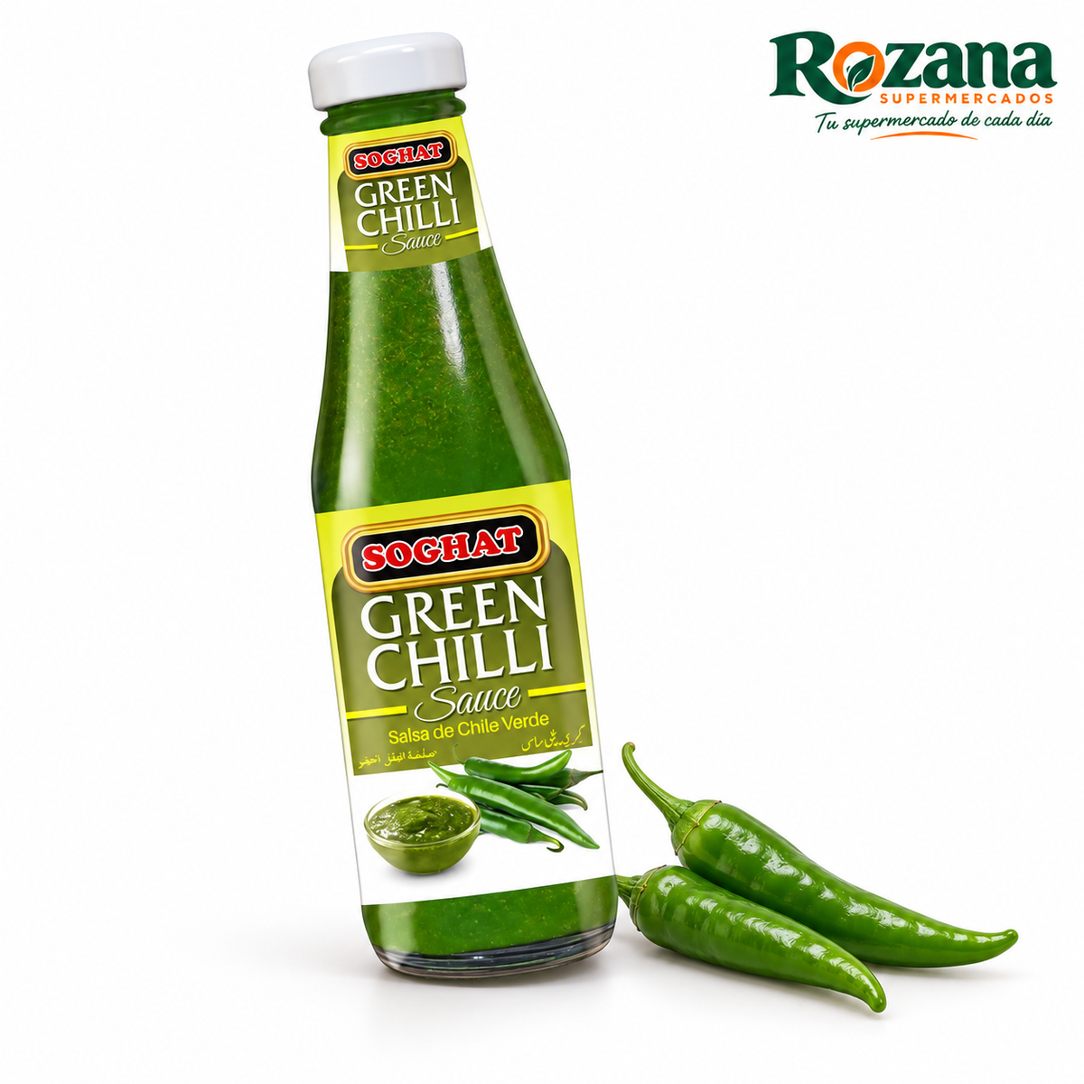 Soghat Salsa de chile verde 350 g — presentación Rozana