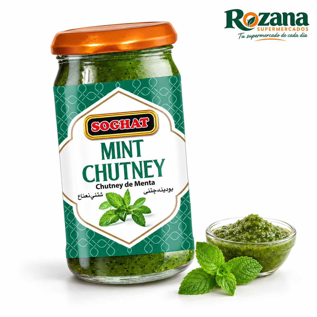 Soghat Chutney de menta 340 g — presentación Rozana
