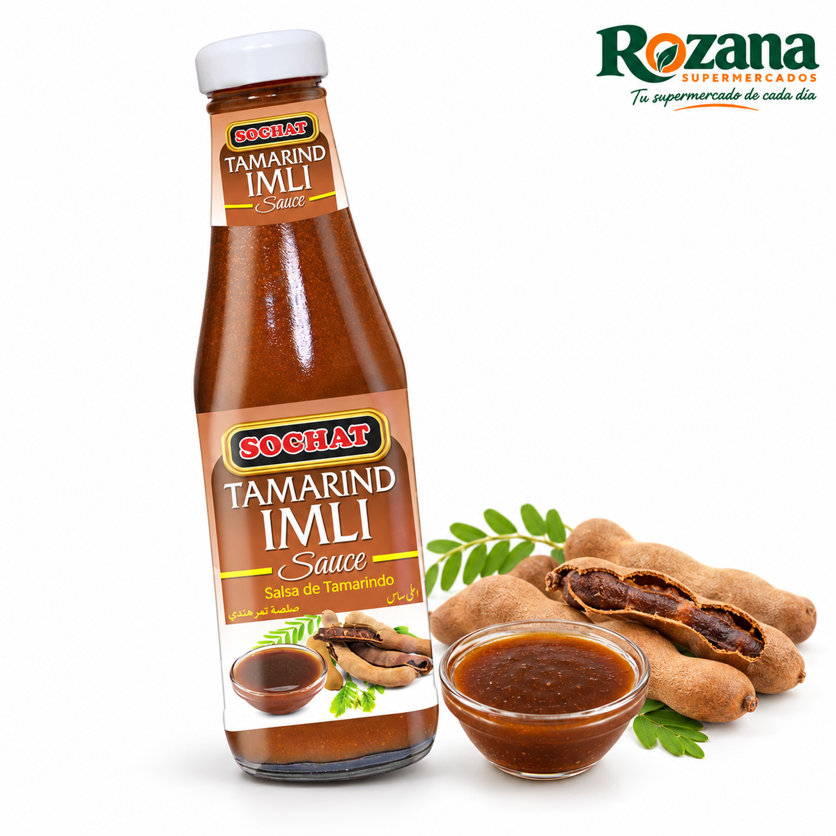 Soghat Salsa de tamarindo Imli 330 g — presentación Rozana