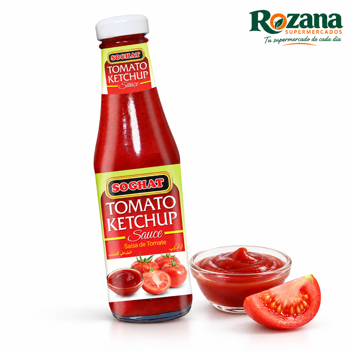 Soghat Kétchup de tomate 330 g — presentación Rozana