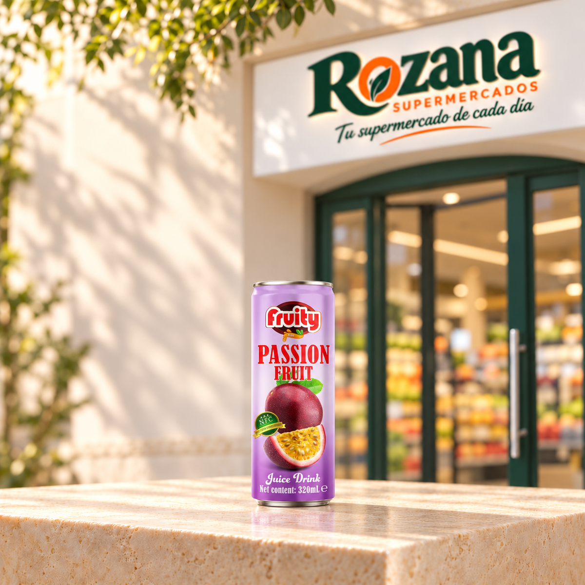 Fruity Zumo de maracuyá 320 ml · Lata — Rozana