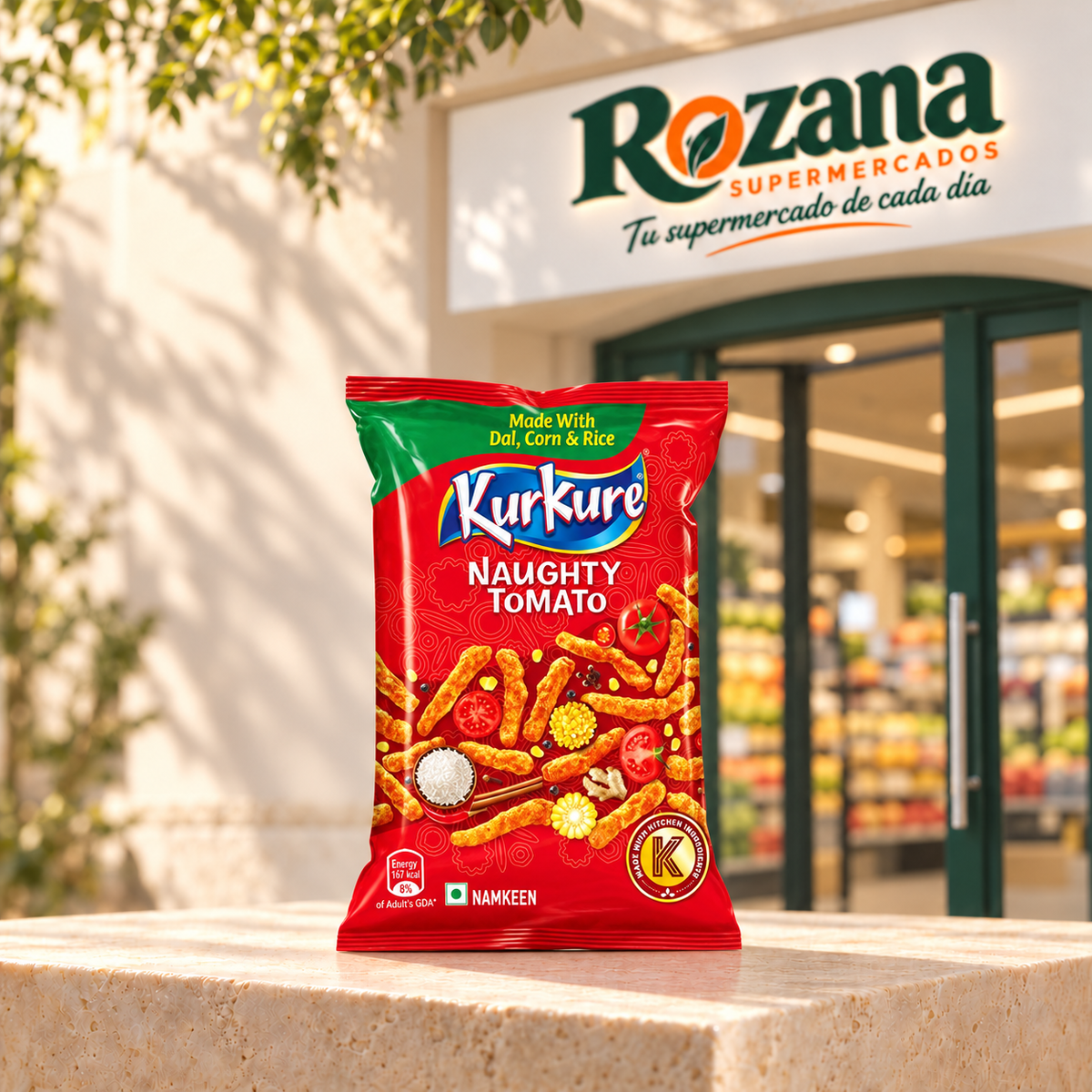 Kurkure Naughty Tomato 70 g · India — Rozana