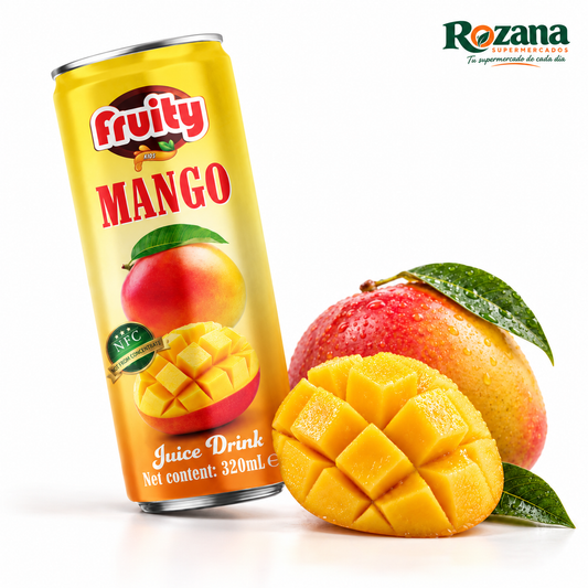 Fruity Zumo de mango 320 ml · Lata — presentación Rozana