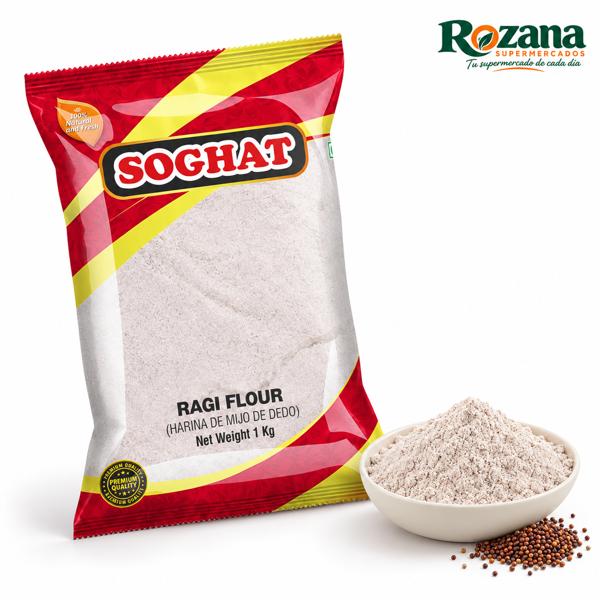 Soghat Harina Ragi Atta 1 kg — presentación Rozana