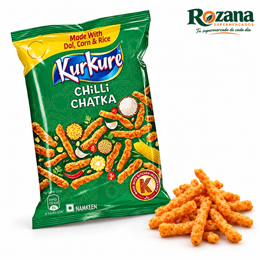 Kurkure Chilli Chatka 70 g · India — presentación Rozana
