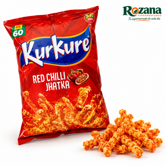 Kurkure Chilli Chatka Red 70 g · Pakistán — presentación Rozana