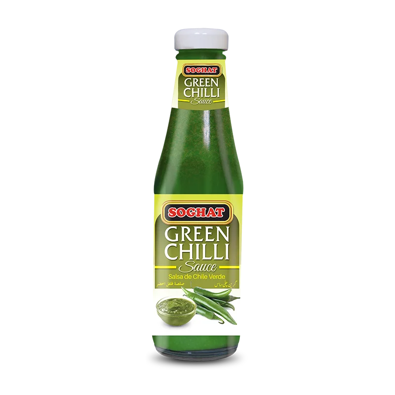 Soghat Green Chilli Sauce 350 gm — fotografía original del proveedor